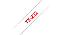 Brother Gloss Laminated Labelling Tape - 12mm, red/white - W125186068
