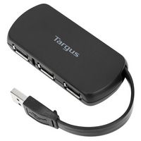Targus 4 x USB 2.0, Plastique, Noir, 85 x 30 x 10mm - W124782658