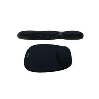 Kensington Tapis de souris noir en mousse, repose-poignets intégré - W124627453