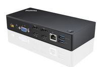 Lenovo 2 x DisplayPort + VGA, 2 x USB 2.0, 3 x USB 3.0, RJ-45, 1 x Combo audio, 4K @ 30 Hz, 90 W, 131 g, EU - W124784282