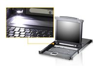 Aten 16 Port 19" LCD KVMP Switch, USB port Integrated UK Keyboard - W125247033