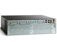 Cisco 3945E Bundle, PVDM3-64, UC License PAK, 4x Gigabit Ethernet, 3 EHWIC slots, 3 DSP slots, 4 SM slots, 256MB CF, 1 GB DRAM, IP Base - W125246992