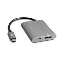 V7 Grey USB Adapter USB-C Male to HDMI , USB-C Female, USB 3.0 - W125395332