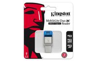 Kingston MobileLite Duo 3C USB3.1 + Type C Reader microSD/microSDHC UHS-I/microSDXC UHS-I - W124849973