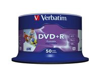 Verbatim DVD+R Wide Inkjet Printable No ID Brand, 50pcs - W124914766