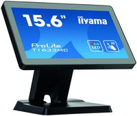 iiyama T1633MC-B1, 15.6", 1366x768, 16:9, TN LED, 8 ms, USB 2.0, VGA, HDMI, DP, HDCP, 389x312.5x254 mm - W124486551