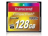 Transcend Transcend, 1000 CompactFlash Card, 128GB, 160/120MB/s - W125275720
