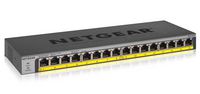 Netgear 16x 10/100/1000 Base-T RJ45 ports, 16x PoE/PoE+ 802.3af/ 802.3at Ports, PoE Budget 76W, PSU 90W, Fanless, Desktop, Wall/Rack mount - W124655541