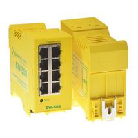 Brainboxes 10/100 Mbs Ethernet Switch, +5V to +30V DC, 1.5 W, 8 x RJ45, reverse polarity protection - W124690913