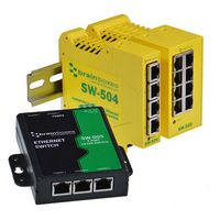 Brainboxes 10/100 Mbs Ethernet Switch, +5V to +30V DC, 1.5 W, 8 x RJ45, reverse polarity protection - W124690913