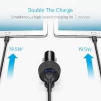 Anker PowerDrive Speed with 2 Quick Charge 3.0 Ports Black - W124743618