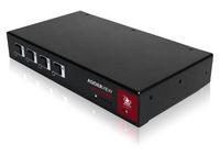 Adder Hardwired Black and Red Isolated Secure KVM, 2-Port, USB, VGA - W125285043