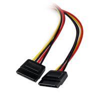 StarTech.com StarTech.com 12in LP4 to 2x SATA Power Y Cable Adapter - Molex to to Dual SATA Power Adapter Splitter - W124569531