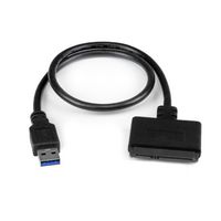 StarTech.com StarTech.com SATA to USB Cable - USB 3.0 to 2.5” SATA III Hard Drive Adapter - External Converter for SSD/HDD Data Transfer (USB3S2SAT3CB) - W125283195