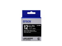 Epson Label Cartridge Vivid LK-4BWV White/Black Label Tape 12mm (9m) - W125246394
