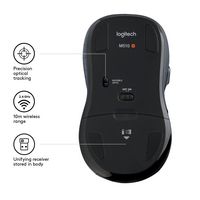 Logitech Wireless Mouse M510, RF Wireless, Alkaline, Black - W125312093