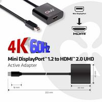 Club3D Mini DisplayPort 1.2 to HDMI 2.0 UHD Active Adapter - W125146821