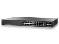 Cisco SB SF200-24P, 1U, Managed, PoE, 24 x RJ-45 Fast Ethernet, 2 x Combo Gigabit Ethernet, L2, IGMP, IPv6, QoS, DHCP, 128MB RAM, 16MB Flash, 22.2W, 3.45kg - W124974826