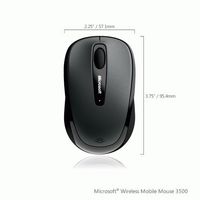 Microsoft Wireless Mobile Mouse 3500, Grey - W124982972