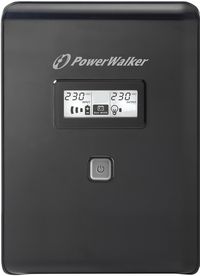 PowerWalker 1500VA / 900W, 220-240 VAC, 50/60 Hz, 2-6 ms, 12V / 9Ah, LCD, USB, 2x Schuko, 2x IEC, RJ11/RJ45 (in/out), 10.7 kg, Black - W124897004