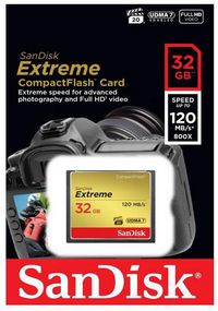 Sandisk 32GB 120MB Extreme Compact Flash Card - W124983500