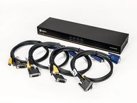 Vertiv 1x4 KVM switch with USB, push (touch) button switching, keystroke switching, cascade support, internal power supply, includes 4 CBL0170 cables - W124545624