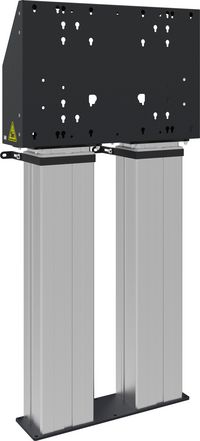 SmartMetals VESA, 600 x 400 mm, 1145 - 1745mm, 20 mm/s, 200 kg, 56 kg, Black, Aluminium - W125430735