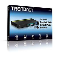 TRENDnet Web Smart Switch, 28 x RJ-45, Gigabit Ethernet, PoE+/PoE - W124576229