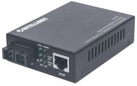 Intellinet Gigabit Ethernet Single Mode Media Converter, 10/100/1000Base-T to 1000Base-Lx (SC) Single-Mode, 20km (Euro 2-pin plug) - W125284659