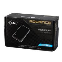 i-tec i-tec MYSAFE Advanced 3.5" USB 3.0 External aluminium case for SATA I/II/III and SSD discs - black - W125328013