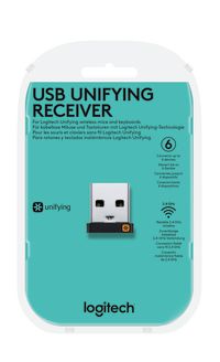 Logitech USB Unifying Receiver, 2.4GHz, 10m - W124838516
