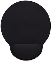 Manhattan Wrist-Rest Mouse Pad, Gel material promotes proper hand and wrist position, Black - W124987900