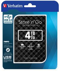 Verbatim Verbatim Store 'n' Go USB 3.0 Hard Drive 4TB Black - W124985103