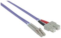 Intellinet Fibre Optic Patch Cable, Duplex, Multimode, LC/SC, 50/125 µm, OM4, 2m, LSZH, Violet - W125309835