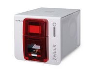 Evolis Card Printer, Single Sided, Thermal Transfer, Monochrome, 12 dots/mm (300 dpi), 150 cards/hour max, USB, Ethernet, Fire Red - W124680778