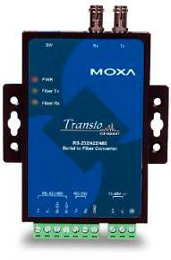 Moxa TCF-142-S-ST-T, SM-1310nm, RS-232/422/485, ST, 921.6Kb/s, -40 - 75°C, 40km - W124612834