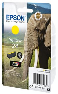 Epson Singlepack Yellow 24 Claria Photo HD Ink - W124846332