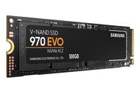 Samsung SSD 970 EVO, 500GB, PCIe Gen 3.0 x4, NVMe 1.3, M.2 (2280), 3.16" x 0.09" x 0.87" - W124565965