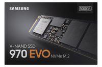 Samsung SSD 970 EVO, 500GB, PCIe Gen 3.0 x4, NVMe 1.3, M.2 (2280), 3.16" x 0.09" x 0.87" - W124565965