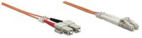 Intellinet Fibre Optic Patch Cable, Duplex, Multimode, LC/SC, 50/125 µm, OM2, 3m, LSZH, Orange - W125304295