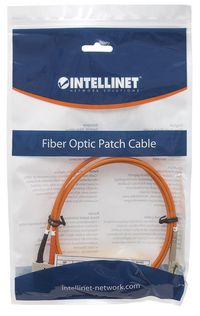 Intellinet Fibre Optic Patch Cable, Duplex, Multimode, LC/SC, 50/125 µm, OM2, 3m, LSZH, Orange - W125304295