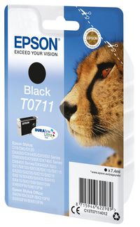 Epson Singlepack Black T0711 DURABrite Ultra Ink - W124846308