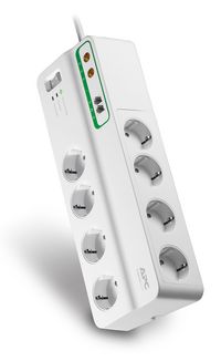APC 8 Outlets, 2690 Joules, 2300W, CEE 7 Schuko, 230V, 50 Hz, 10A, 1 ns - W125268441