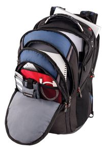 Wenger Backpack IBEX 17" for Laptop with Tablet / eReader Pocket, Black / Blue - W124585352