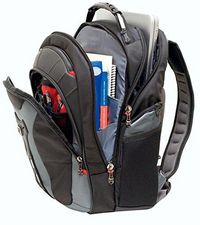 Wenger PEGASUS 17" Laptop Backpack with Tablet / eReader Pocket, Black / Grey - W124585353