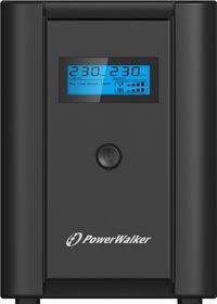 PowerWalker Line-Interactive, 2200VA, 1200W, C14 Input, 2 x Schuko Outlet, 2 x IEC C13 Outlet, 2 x 12V/9Ah, LCD, USB - W125290747