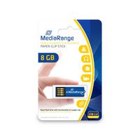 MediaRange MediaRange USB nano flash drive, paper-clip stick, blue, 8GB - W124583393