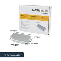 StarTech.com StarTech.com USB C Multiport Video Adapter with HDMI, VGA, Mini DisplayPort or DVI - USB Type C Monitor Adapter to HDMI 1.4 or mDP 1.2 (4K) - VGA or DVI (1080p) - Silver Aluminum (CDPVGDVHDMDP) - W125147004