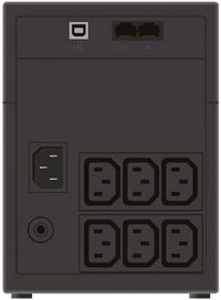 PowerWalker 1200 VA/600 W, 220/230/240 VAC, 50-60 Hz, 6 x IEC, RJ-11/RJ-45, USB, 8.6 kg - W124797021