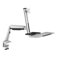 LogiLink Sit-stand workstation monitor desk mount, tilt -15°/+15°, swivel -90°/+90°, level adjustment -180°/+180°, 13–32", max. 8 kg - W124491874